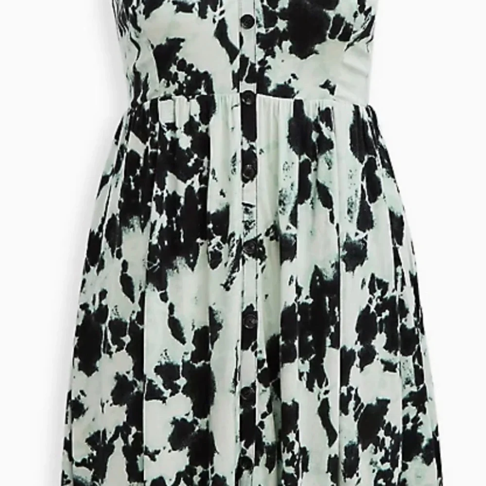 Torrid mint & black tie dye dress 1X new - Picture 2 of 6
